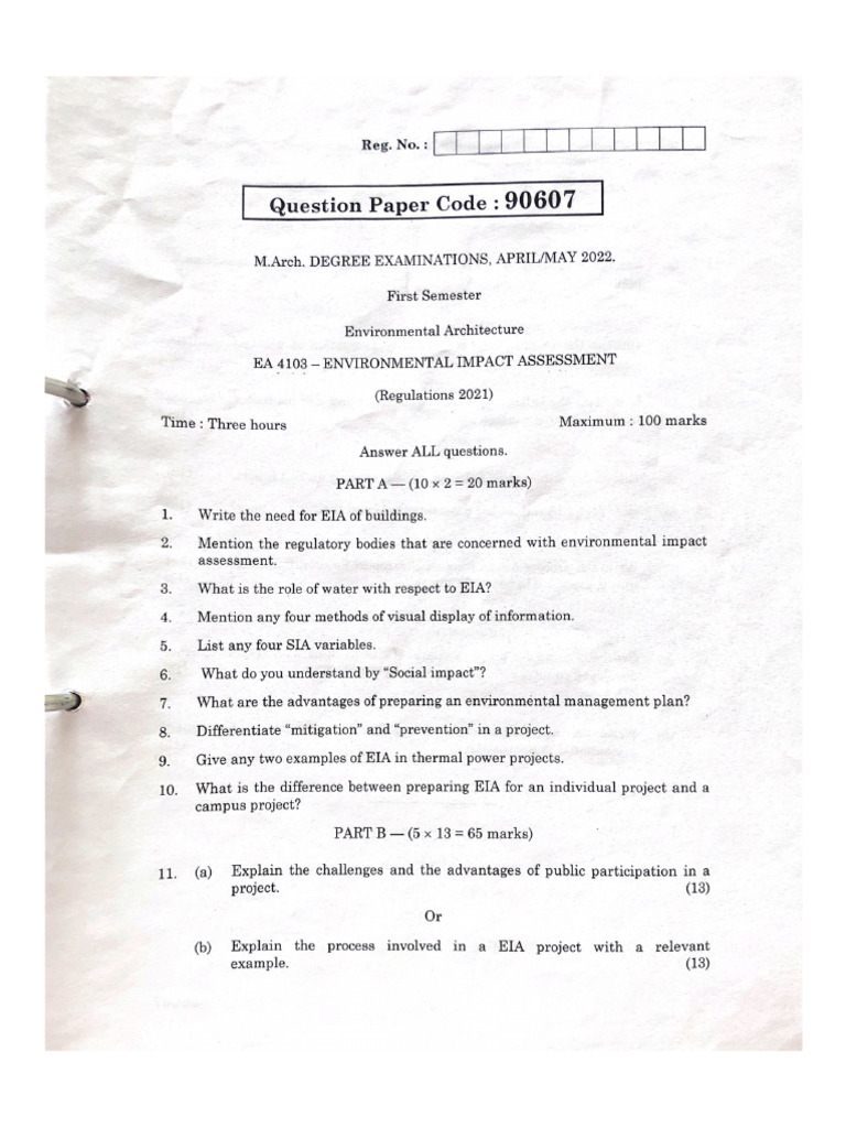 Question Paper Code 90607 | PDF