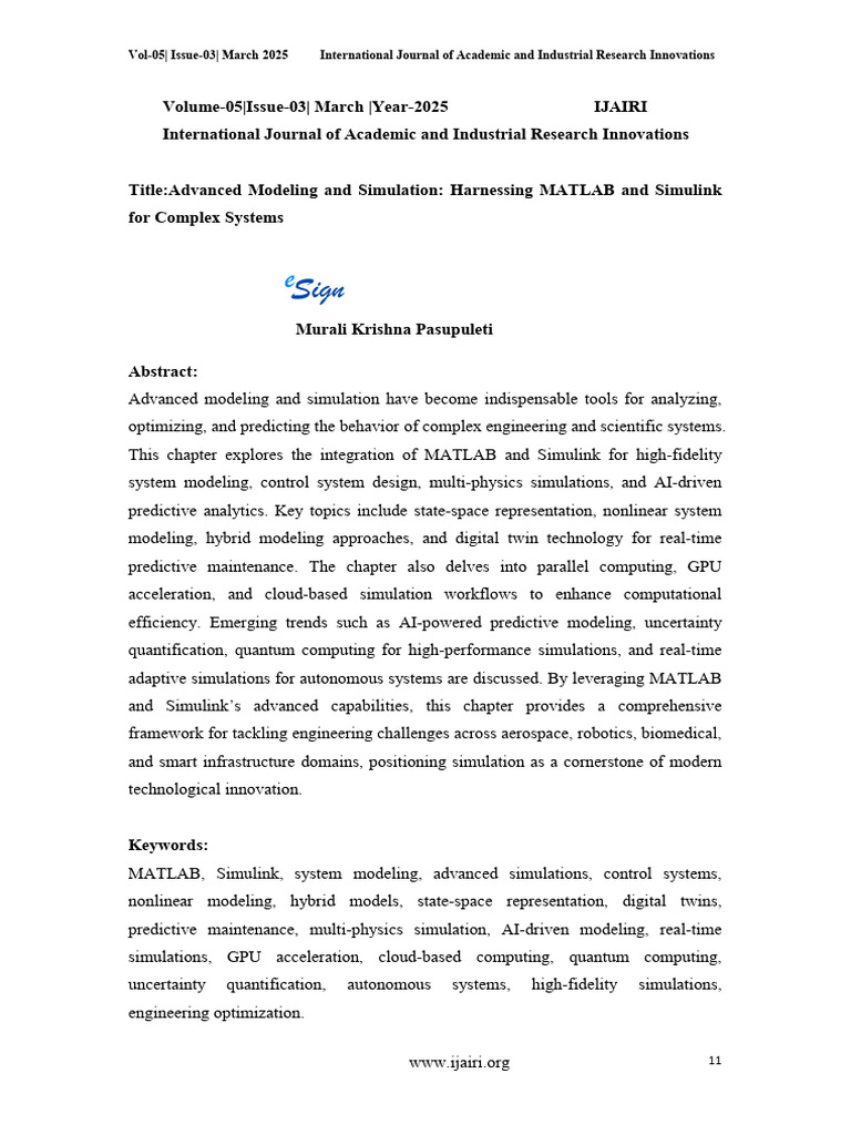 MATLAB & Simulink for Advanced Modeling | PDF | Simulation | Numerical ...