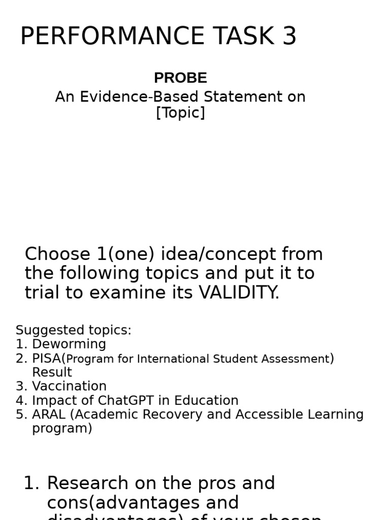 Performance Task 3 | PDF