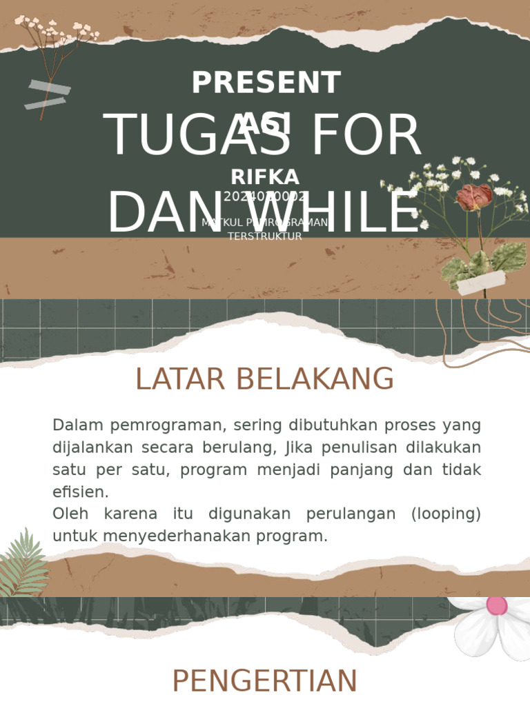 Jenis Perulangan dalam Pemrograman | PDF