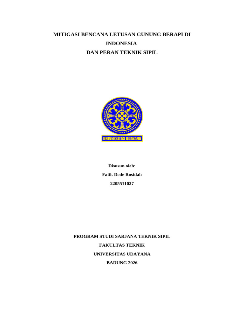 Mitigasi Letusan Gunung Berapi Indonesia | PDF