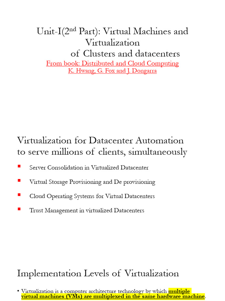 Virtual Machines and Datacenter Virtualization | PDF | Virtualization ...