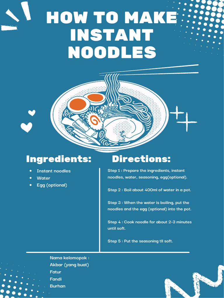 Quick Instant Noodles Recipe | PDF