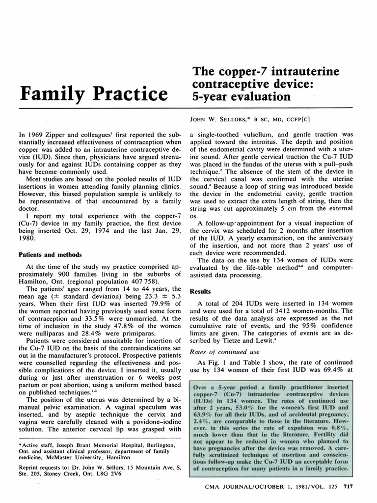 4.0 Copper IUD Evln For 5 Years | PDF | Women's Health | Human Reproduction