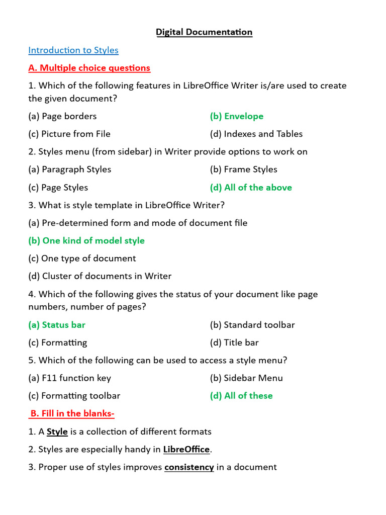 Subject Specific Skills Unit 1 - Digital Documentation | PDF | Software ...