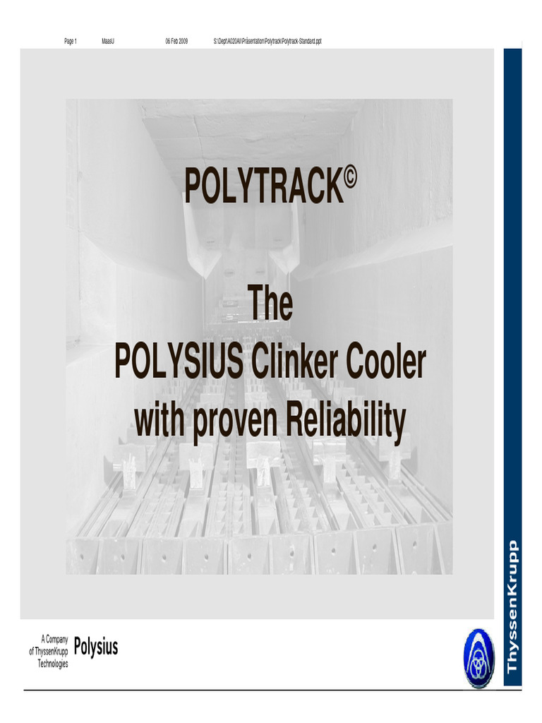 Polytrack Clinker Cooler Overview | PDF | Mechanical Engineering