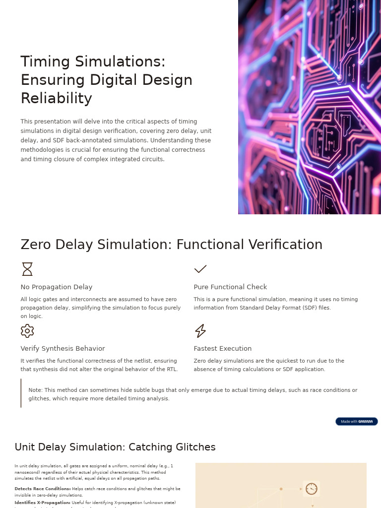 Timing Simulations in Digital Design | PDF | Simulation | Reliability ...