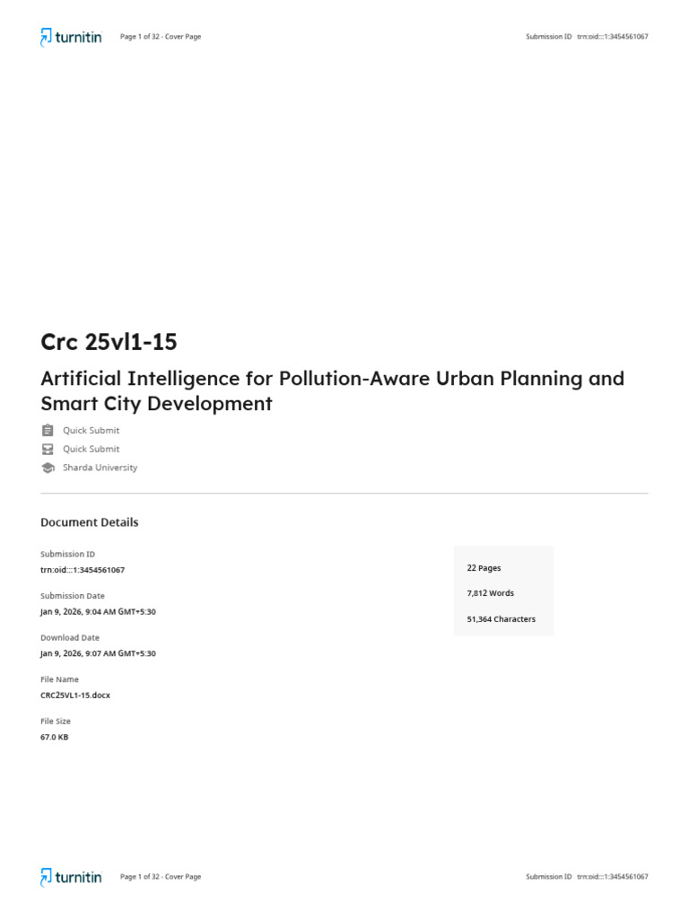 Artificial Intelligence For Pollution-Aware Urban Planning and Smart ...