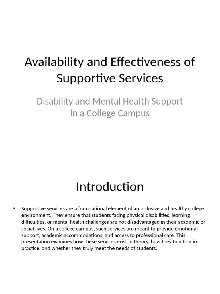 Supportive Services Elaborated NoBullets Updated | PDF | Mental Health ...