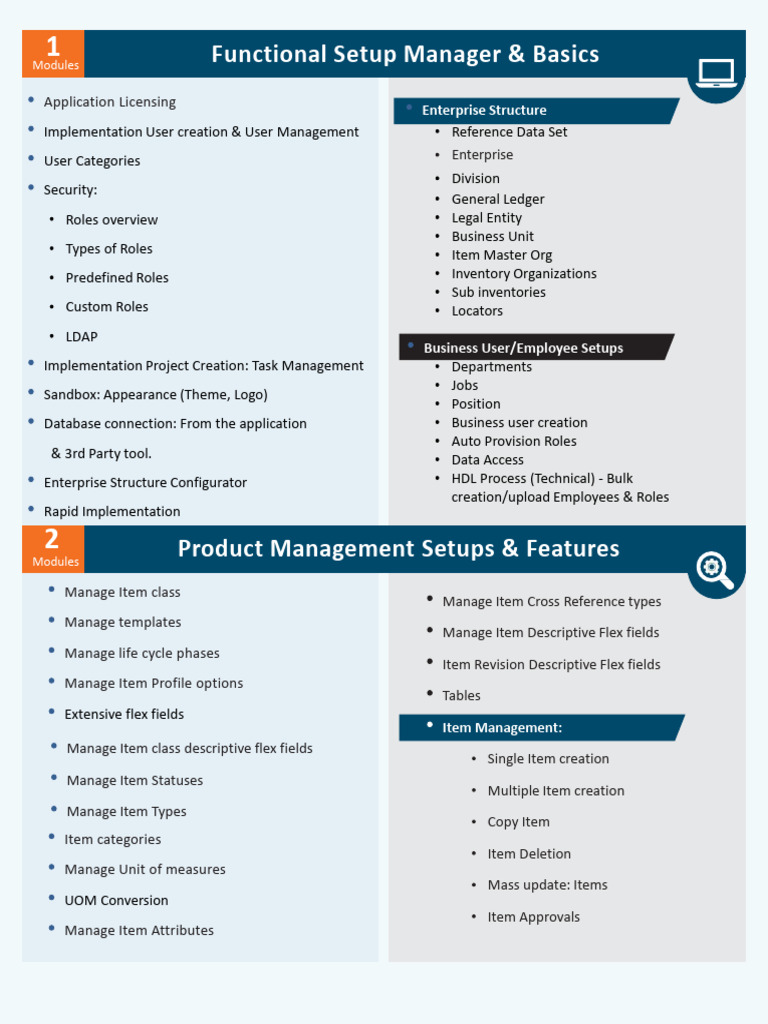 Comprehensive Guide to Functional Setup Management | PDF | Procurement ...