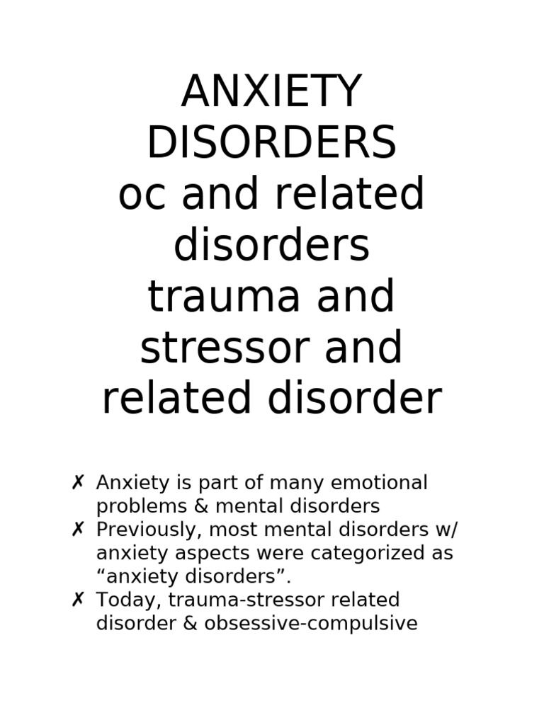 Understanding Anxiety Disorders Explained | PDF | Anxiety | Obsessive ...
