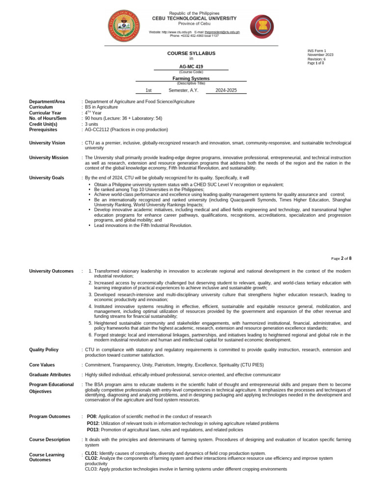 Ag-mc 419_farming Systems_for Remarks | PDF | Agriculture | Educational ...