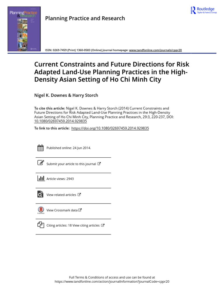 Risk Adapted Planning in Ho Chi Minh City | PDF | Flood | Storm Drain