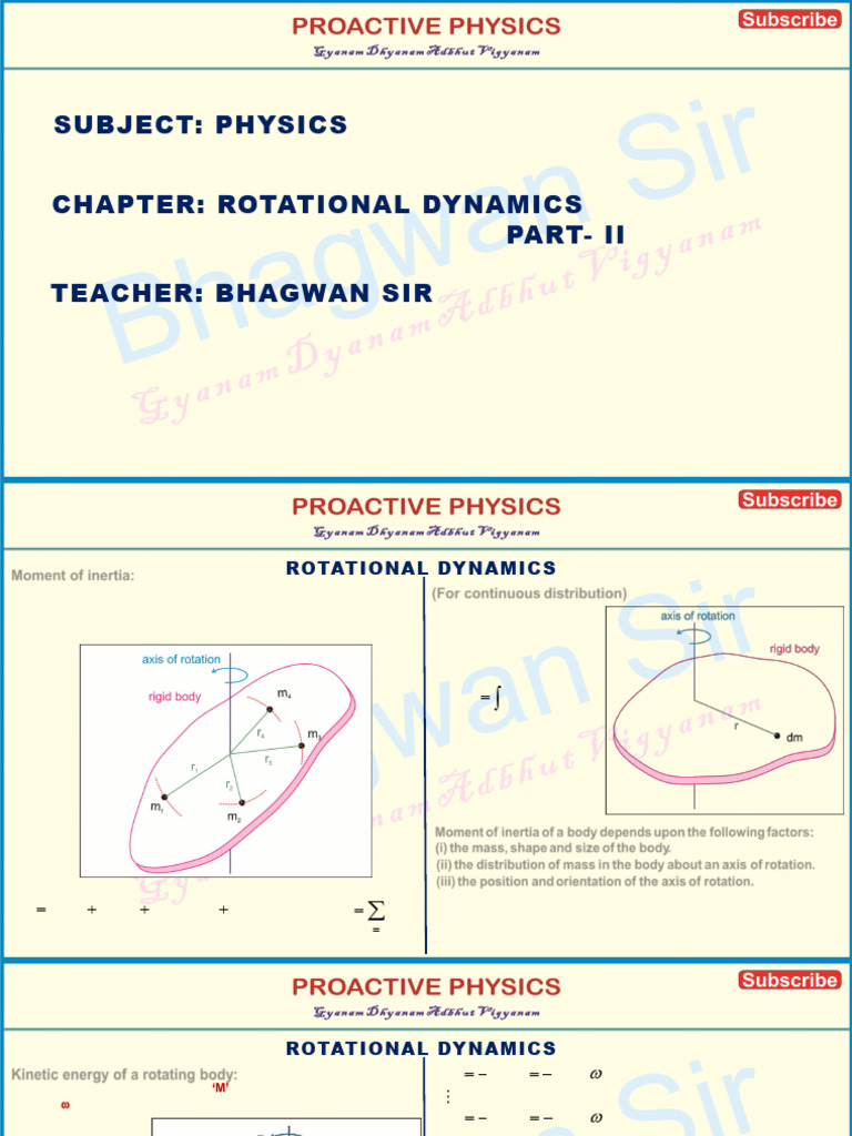 Rotational Dynamics-II Youtube Unw7neiawa2oam3oam3 | PDF | Rotation ...