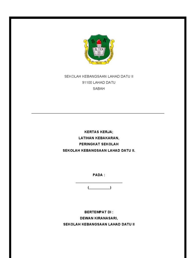 KERTAS KERJA FIREDRILL 2012