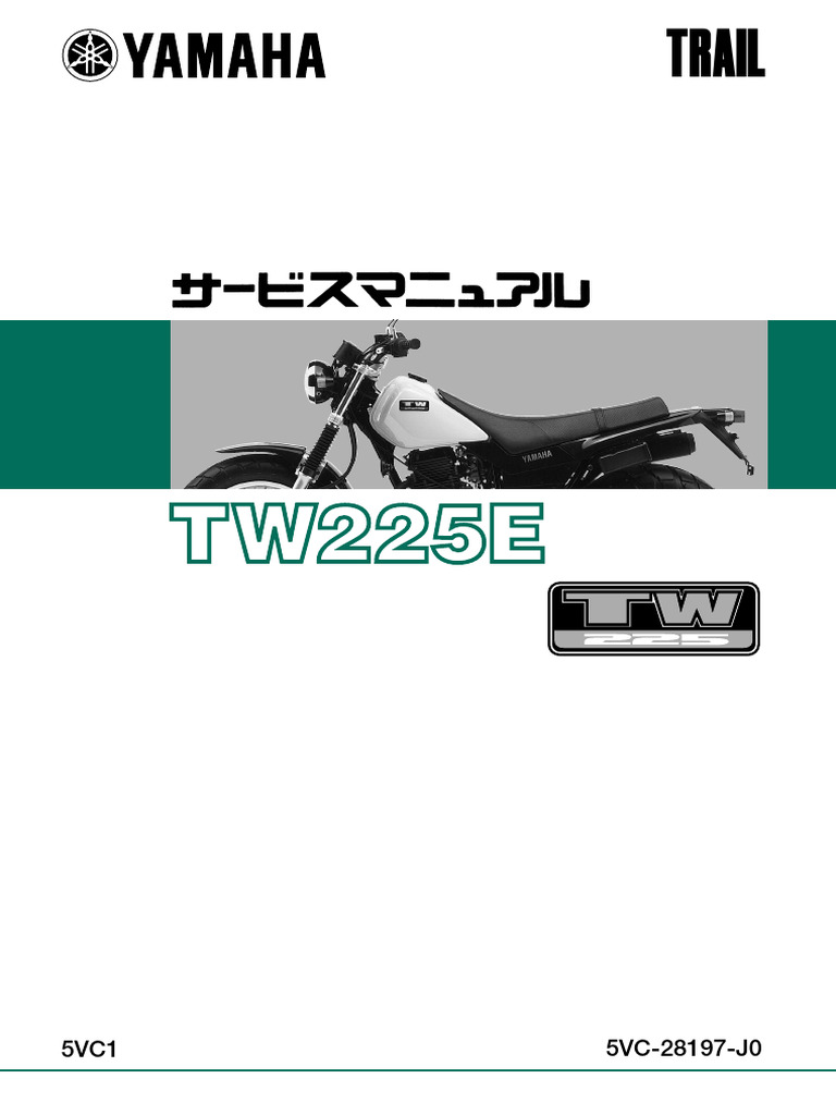 Yamaha Motorcycle Service Manual | PDF