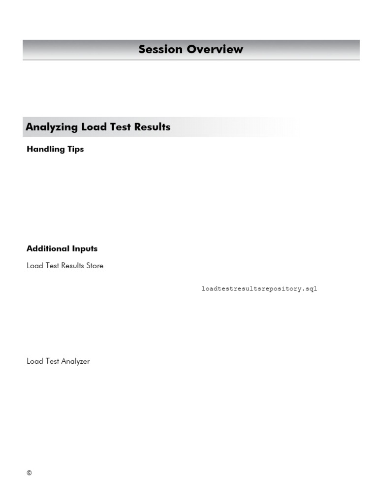 Analyze Load Test Results & Code Profiling | PDF | Databases | Sql