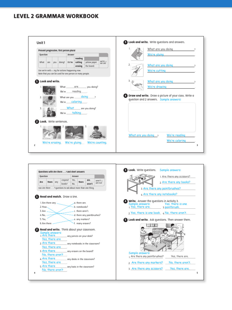 Level 2 Grammar Workbook Activities | PDF | Linguistics