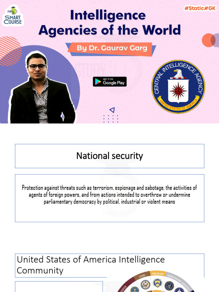 Global Intelligence Agencies Overview | PDF | Counterintelligence ...