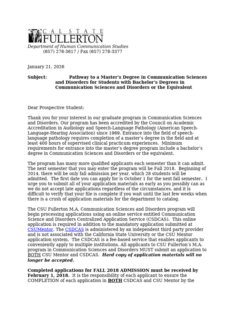 2017 - Pathway For CSD Major or Equivalent | PDF | Master's Degree ...