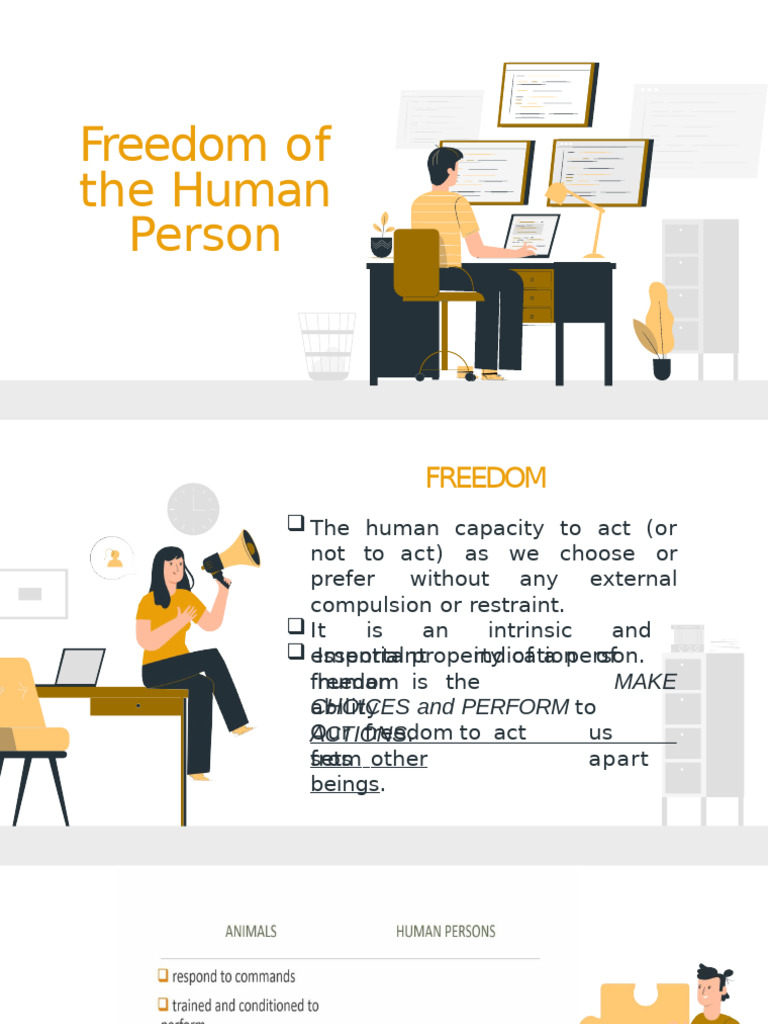 Quarter 2 Lesson 1 Freedom of The Human Person | PDF | Free Will ...