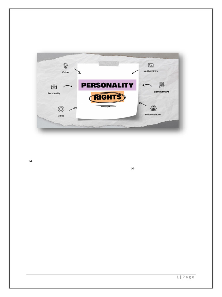 Copyright Law Assignment 1 | PDF | Personality Rights | Copyright