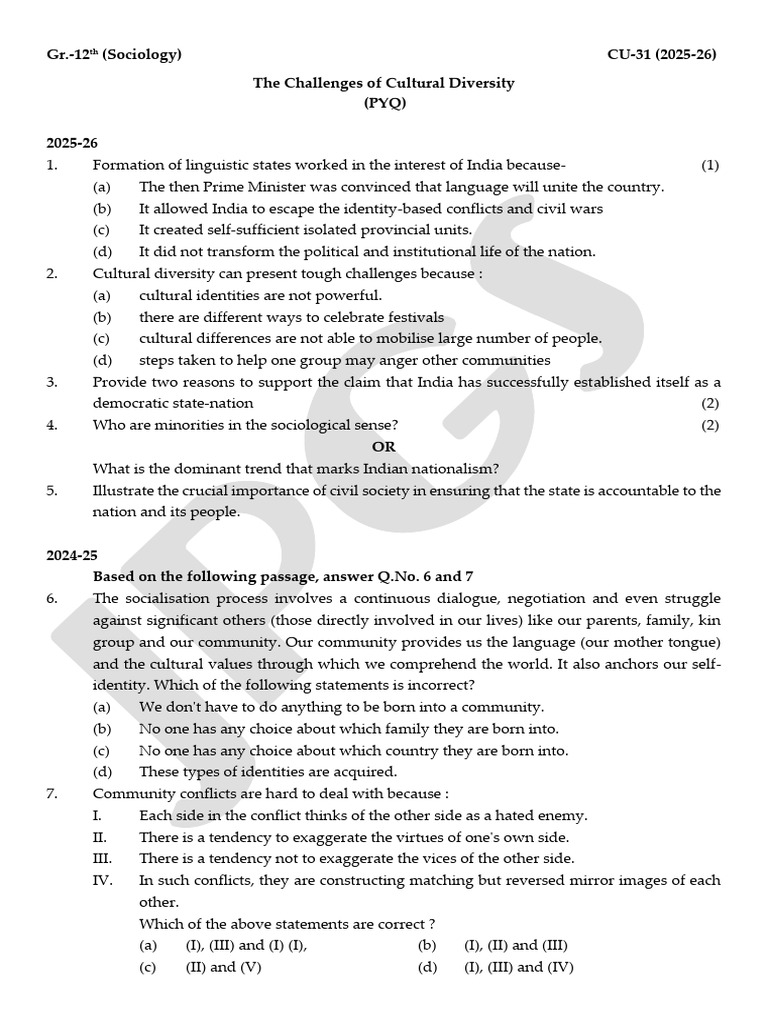 Cultural Diversity Challenges in India | PDF | Minority Group | Secularism