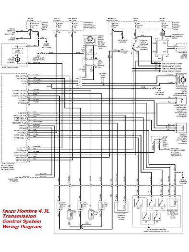 Isuzu Hombre Transmission Control System Wiring Diagram | PDF
