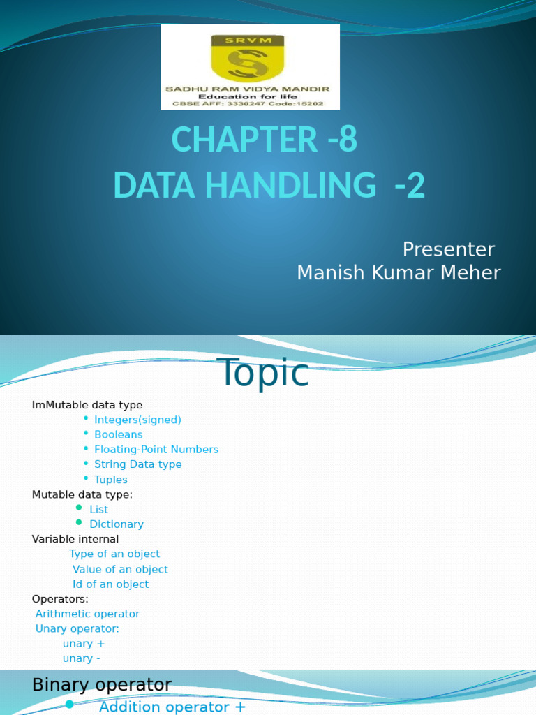 Chapter - 8 Data Handlinh 2 | PDF | Division (Mathematics) | Arithmetic