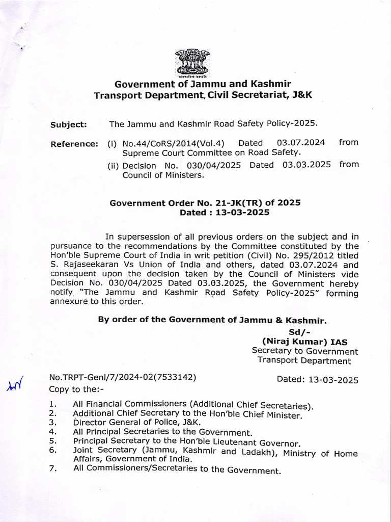 Government Order 21 | PDF