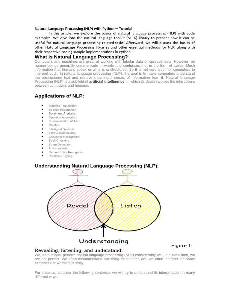 NLP with Python: A Comprehensive Guide | PDF | Semantics | Parsing