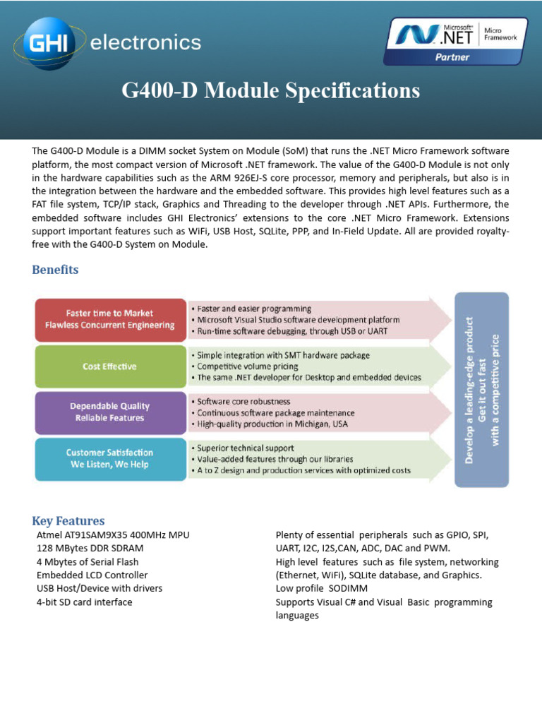G400-D Module Brochure-526395 | PDF | Embedded System | Computer ...