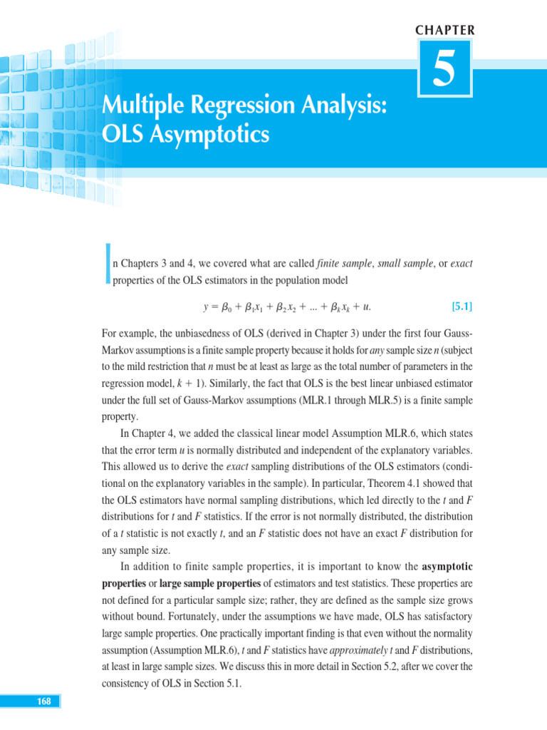 OLS Estimators: Finite and Asymptotic Properties | PDF | Ordinary Least ...