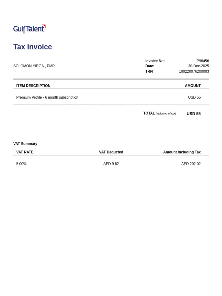 Invoice P96456 1 | PDF