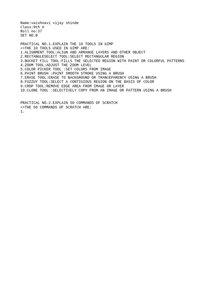 Vaishnavi 2nd Sem Practical | PDF