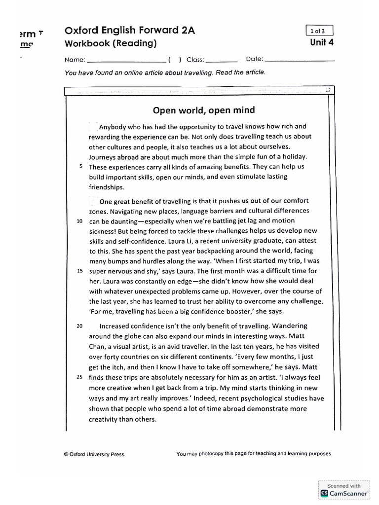 Form 2A Oxford Revision | PDF