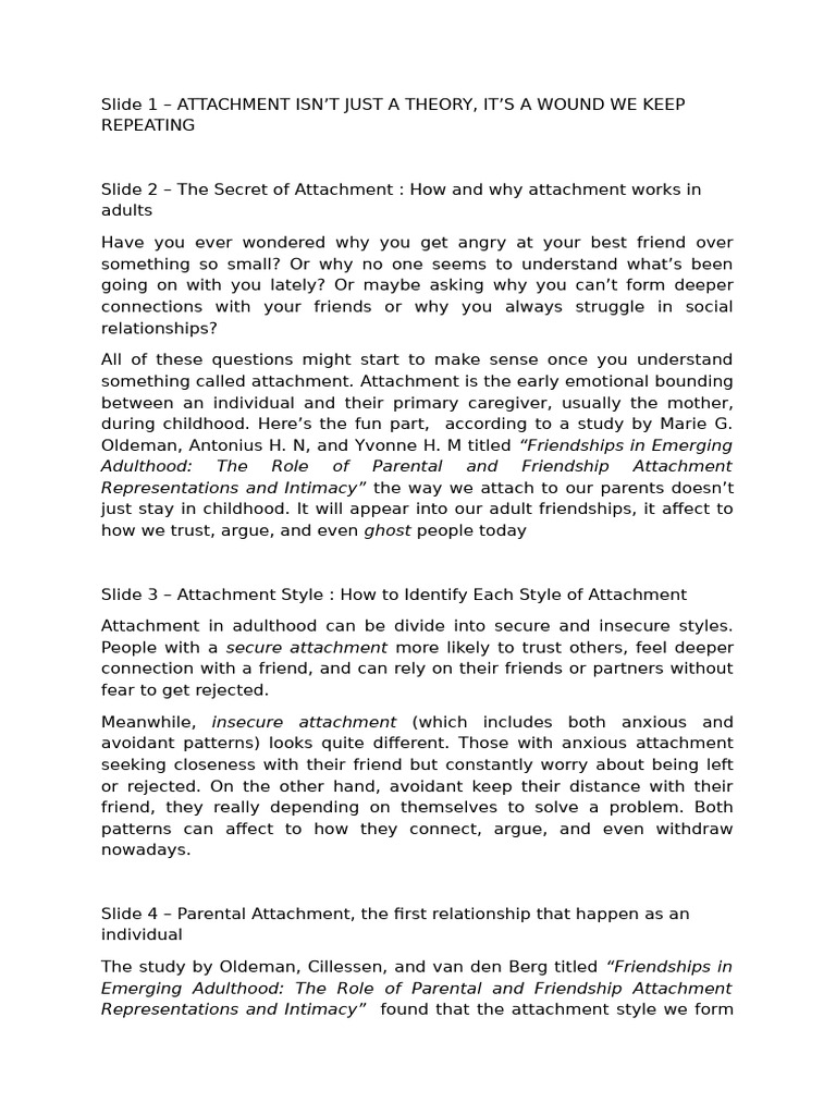 Attachment | PDF | Attachment Theory | Intimate Relationships
