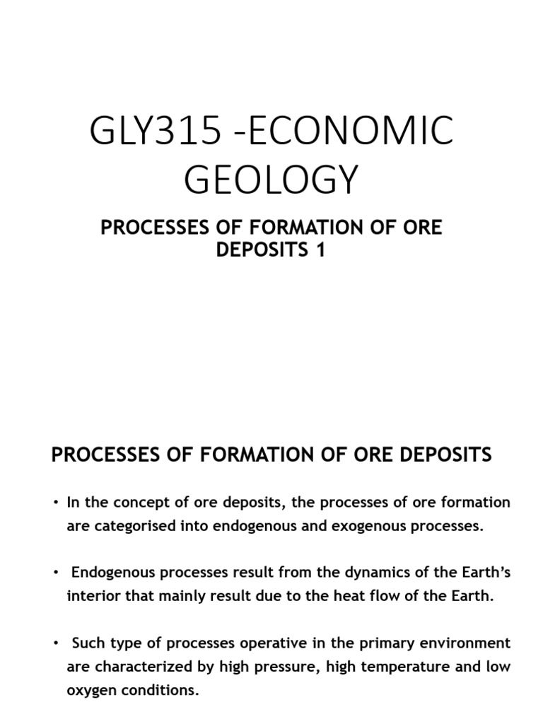Ore Deposit Formation Processes Explained | PDF | Magma | Igneous Rock