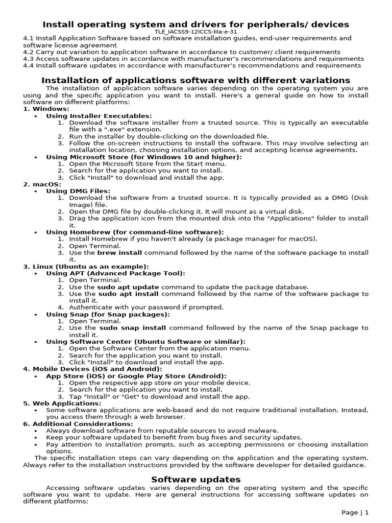 Guide to Installing OS and Software | PDF | Virtual Machine ...