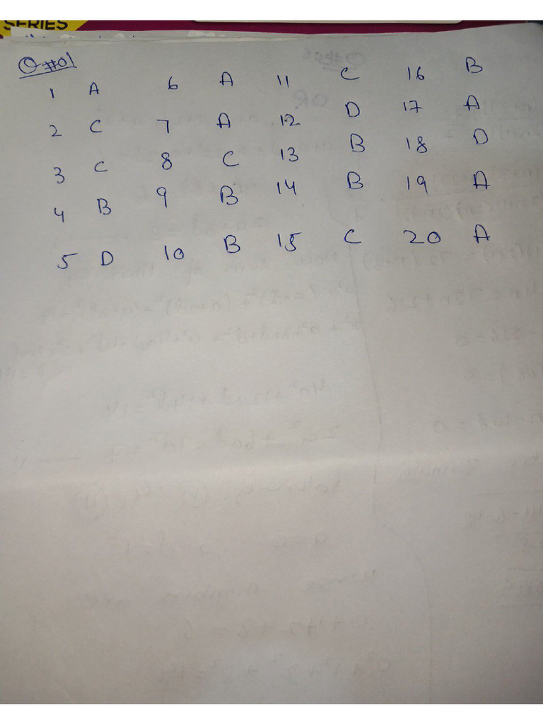 2nd Term Math Key Part 1 | PDF