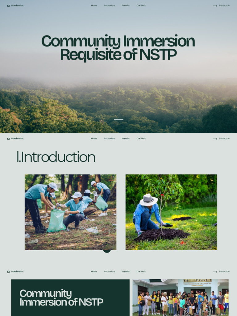 NSTP Community Immersion Overview | PDF | Community | Innovation