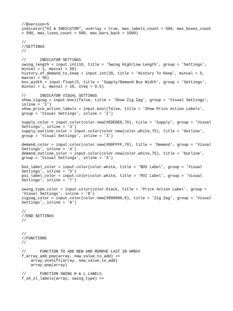 Indicator AI for TradingView | PDF | Financial Markets | Market (Economics)