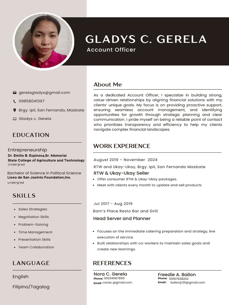 Account Officer Profile and Skills | PDF