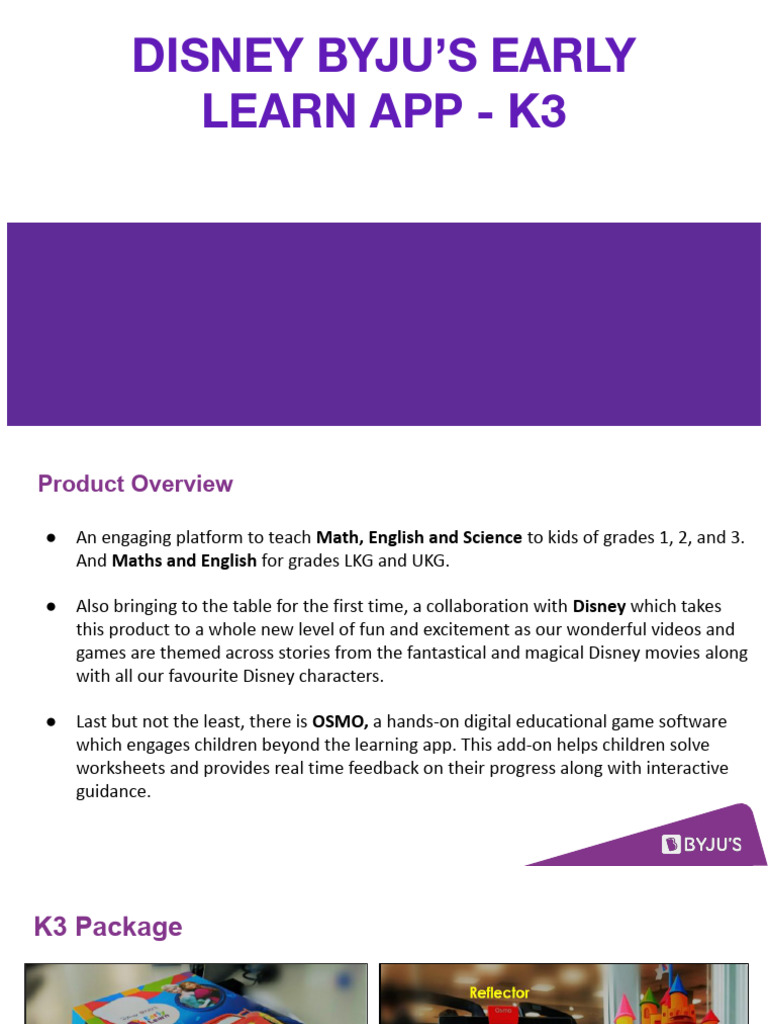 Disney Byju's Early Learn App - k3 | PDF | Information | Semantics