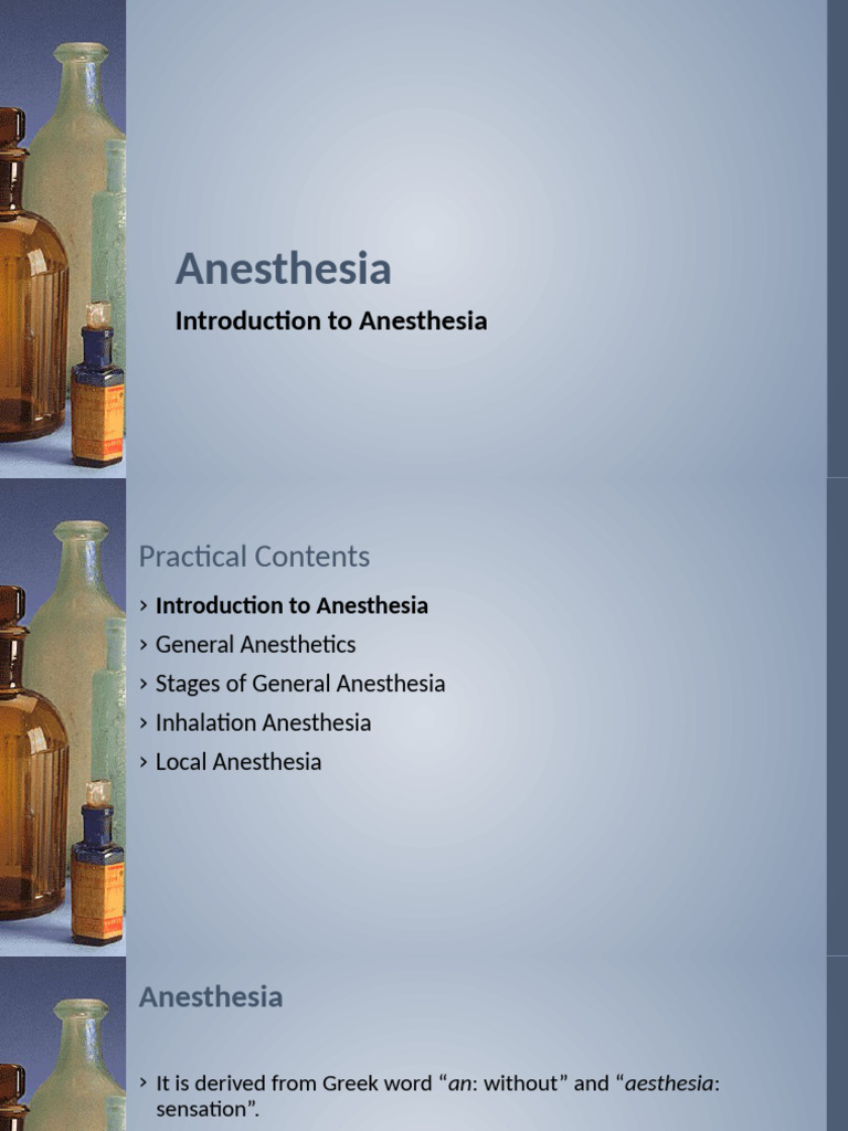 Anesthesia | PDF | Anesthesia | Medical Specialties