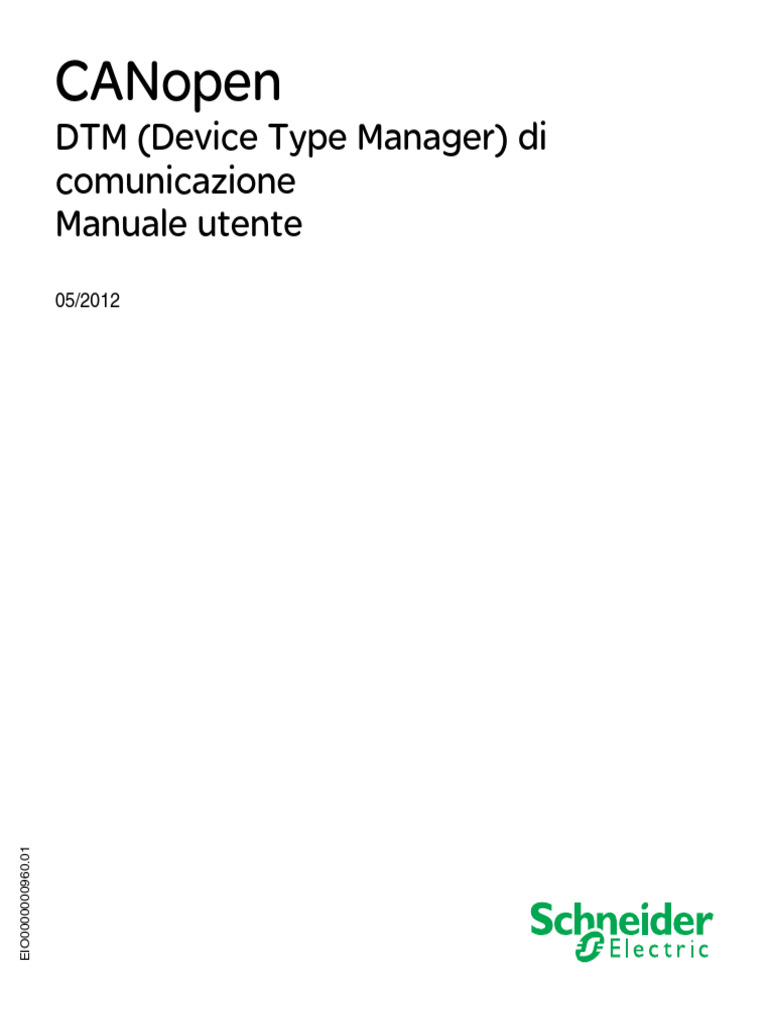 User Manual CANopen Communication DTM IT | PDF