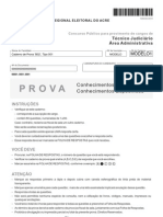 FCC 2010 Tre Ac Tecnico Judiciario Area Administrativa Prova