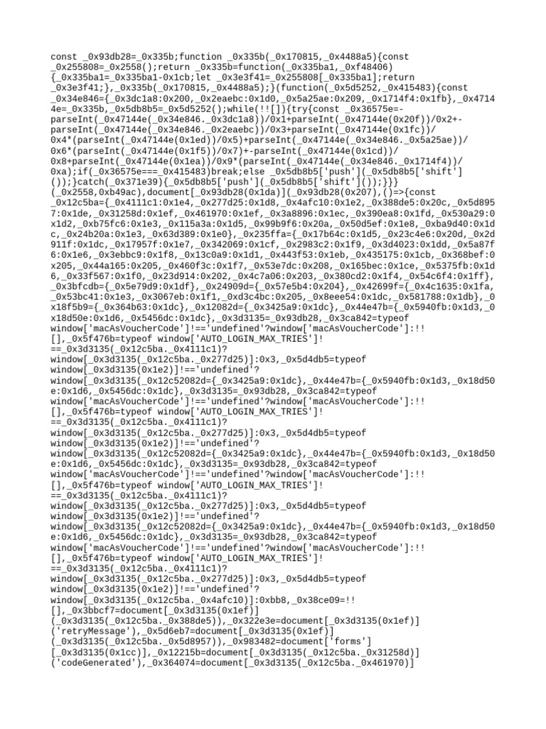 JavaScript Code Obfuscation Example | PDF