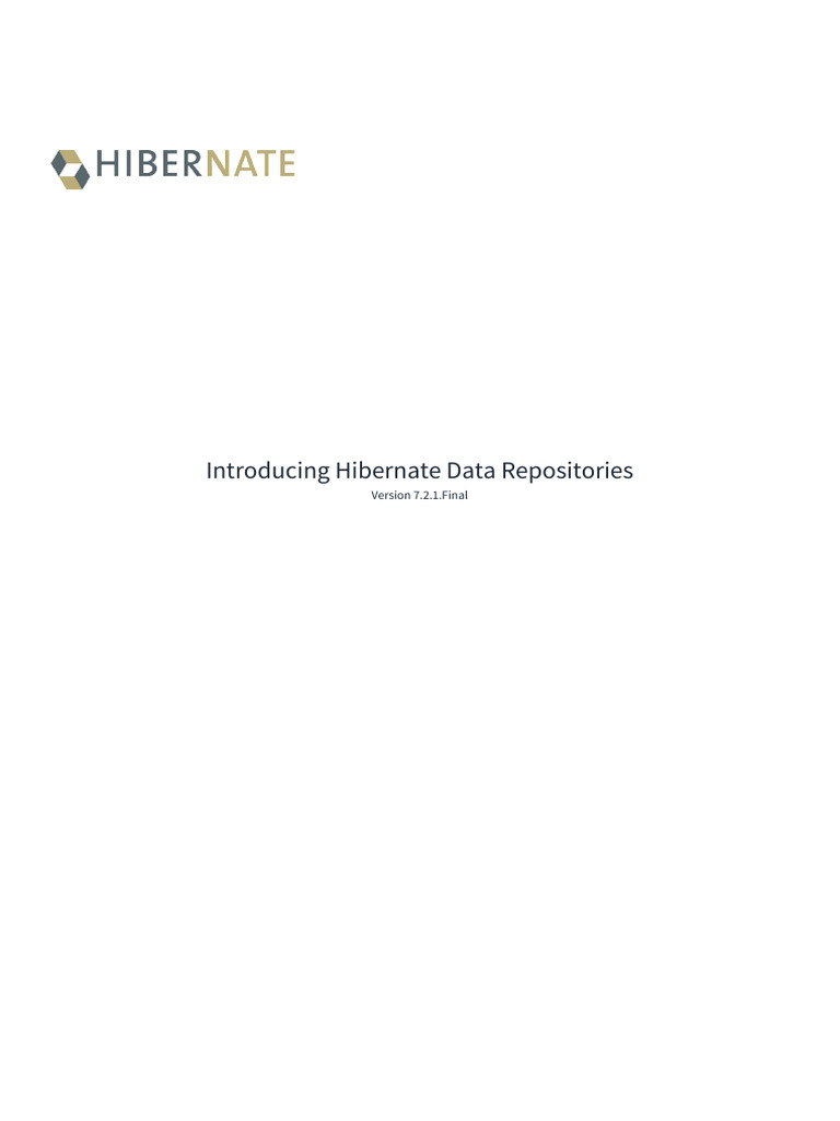 Hibernate Data Repositories Overview | PDF | Class (Computer ...